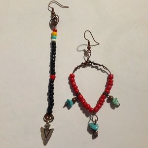 Boho beaded handmade earrings